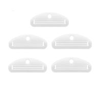 5 exprimidores de pasta de dientes blanca, dispensador de tubo de pasta de dientes de plástico, clips de pasta de dientes para ahorrar pasta de dientes, simple y práctico, apto para niños, seguridad