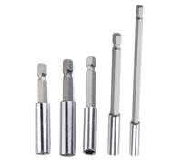 5 extensiones de punta, extensión de punta para destornillador inalámbrico, extensión 1/4 para atornillador, portapuntas magnéticas 50/60/75/100/150 mm