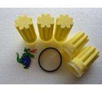 5 filtro Filtro de aceite Calefacción Siku Amarillo 50 µm Junta Grabadora Estrella + Junta