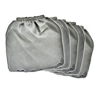 5 filtros textiles, prefiltro compatible con Bosch AdvancedVac 20, UniversalVac 15, 2609256F41 - Bolsa de tela, filtro de motor, aspirador húmedo y seco, filtro de tela lavable, color gris