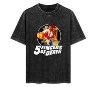 5 Fingers of Death Martial Arts Movie Retro 1970's Seventies Karate Unisex T-Shirt Top Black Mens tee L