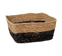 5five - cesta de paja "mix n modul" 31x15cm negra