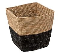 5 five Cesta de almacenamiento tejida negra 31x31cm