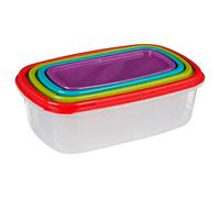 5 Five Lote de 4 Cajas de rectángulos conservacion de Alimentos