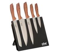 5 five simply smart 5five - bloque magnético con 5 cuchillos negro