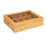 5 five simply smart 5five - caja de té de bambú con 12 compartimentos