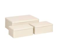 5 five simply smart 5Five - Cajas de almacenaje metálicas DESKOLOR Beige - 31 x 23 x 11 cm - Organizador para el hogar, Accesorio versátil y práctico para salón o baño
