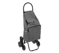 5 five simply smart 5five - Carrito de Compra portátil de 6 Ruedas, Metal, Gris, 40 l - Ligero - Bolsillos con Cremallera - Compartimento térmico - Bolsa extraíble - Almacenamiento práctico