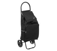 5 five simply smart 5five - Carrito de Compras portátil de 2 Ruedas, Metal Negro, 40 L - Ligero - Bolsillos con Cremallera - Compartimento térmico - Bolsa extraíble - Almacenamiento práctico