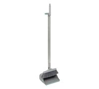 5 five simply smart 5five - Escoba con recogedor de Clip, Gris - Depósito y Cabezal giratorios - Fácil Almacenamiento - Cepillo de Limpieza - Limpieza del hogar