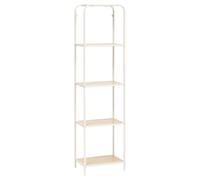 5 five simply smart 5Five - Estantería Curvy de Metal y MDF Beige - 45 x 30 x 169,5 cm - Organización del hogar, Sala de Estar, Dormitorio, Oficina