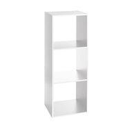 5 five simply smart 5five - Estantería de Columna Mix'N'Modul Blanca - 3 Compartimentos, 34,5 x 32 x 100,5 cm - Mueble de almacenaje para salón, Dormitorio y Oficina