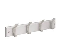 5 five simply smart 5Five - Ganchos de Pared Plateados ZINY de Madera y Aluminio - 4 Ganchos - 45 x 7 x 9,1 cm - Ganchos, Accesorio para el hogar, Uso Diario