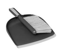 5 five simply smart 5five - Juego de recogedor y Cepillo de plástico Gris - Dientes de Cepillo de Limpieza - Tira de Goma fácil de retirar - Limpieza del hogar