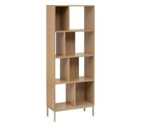 5five - librería tasso 8 estantes 63x159cm Efecto Madera Natural