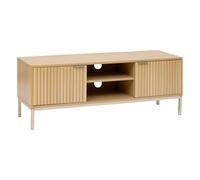 5 five simply smart 5five - Mueble de TV Tasso con 2 armarios, Efecto Madera Natural - Cierre Suave - Organizador de Cables - 2 estantes - Salón, Dormitorio