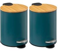 5 five simply smart 5five - Papelera Soft Close 3l Modern Color Azul petróleo (Paquete de 2)