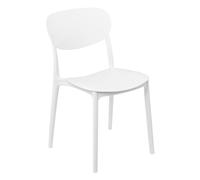 5 five simply smart 5five - Silla apilable Plasta Blanca - Diseño Limpio y Funcional - Fácil de Limpiar - Almacenamiento práctico - Ahorro de Espacio - Cocina
