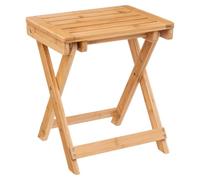 5 five simply smart 5five - Taburete Plegable de bambú - Alto 44 cm, Compacto - Asiento Extra Multiusos para el hogar y el baño