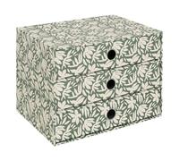 5 five simply smart 5five - Torre de almacenaje florea de 3 cajones con Motivo Floral Verde Laurel