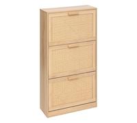 5 five simply smart 5Five - Zapatero Beige DRAWY de Tablero aglomerado - 18 Pares - 60 x 24 x 113 cm - Organizador para la Entrada, Uso Diario