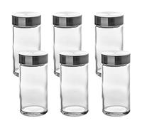 5 five simply smart 6 tarros de especias de 80 ml con tapa de acero inoxidable