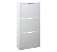 5five Zapatero de madera 3 cajones 115 x 60 x 24 cm Blanco