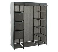 5 five simply smart Armario 3 Cajas Tela Gris Antracita