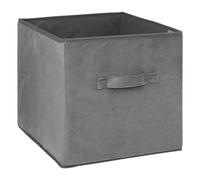 5 five simply smart Caja de Almacenamiento de Terciopelo Gris Oscuro