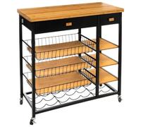 5 five simply smart Carro Auxiliar Madera y Negro