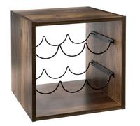 5five - armario "mix n modul" de 6 botellas indus en efecto madera oscura