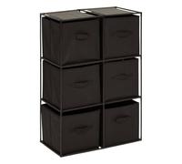 5 five simply smart 5five - estantería Mix n modul de 6 Compartimentos con 6 Cajas de Almacenamiento, Negra