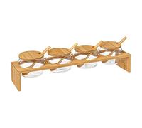 5 five simply smart Tarro de cristal x 4 + soporte de bambú