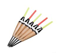 5 flotadores de pesca hechos a mano de madera de balsa que apoyan la presentación de estilo de pie con flotación equilibrada y reconocimiento de mordeduras (4 g)