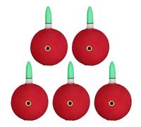 5 flotadores de pesca nocturnos, bolas de EVA luminosas para una mayor visibilidad de pesca (verde luz roja)