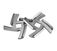 5# FMHXG de 2 piezas de acero inoxidable 420 para picadora de carne de acero inoxidable 420, cortador de cuchillo para molinillo de carne tamaño 5, accesorios de repuesto