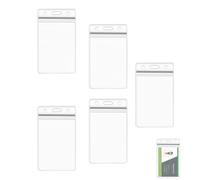 5 Funda Tarjeta Transparente Impermeable, Titular De La Insignia, ID De Plástico
