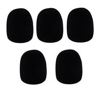 5 fundas protectoras de espuma para micrófono de estudio KTV/hogar, color negro