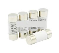 5 fusibles cerámicos RO17 de desconexión rápida for sistemas solares fotovoltaicos, 22 x 58 mm, 500 V, 63 A, 80 A, 100 A, 125 A, RT14, RT19, RT18-125, 22 x 58 mm.(100A 22x58 5pcs)