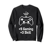 +5 Gaming +3 Skill Retro Mando Arte Sudadera