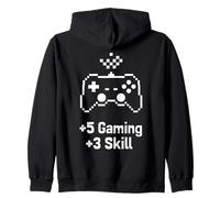 +5 Gaming +3 Skill Retro Mando Arte Sudadera con Capucha