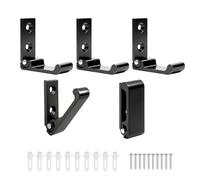 5 ganchos de pared plegables negros, 90°, ganchos plegables de aluminio, ganchos de pared para atornillar para baño, pasillo, cocina, caravana, abrigo, sombrero, toalla, llaves, bolsas