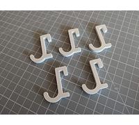 5 ganchos en J para IKEA Skadis | Soporte de accesorios para tablero de clavijas y organizador de almacenamiento para tijeras, herramientas, suministros de manualidades estacionarios, bolígrafos y