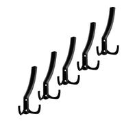 5 ganchos para perchero JULIE grandes (143 x 76 x 67 mm), color negro Sotech