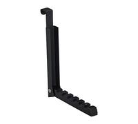 5 ganchos plegables para colgar en la puerta, para 6 perchas, metal y madera, ganchos para puertas de 2 cm, color negro