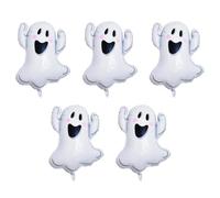 5 globos de helio XXL blancos con espíritu de fantasma, globos de helio grandes, globos de helio para Halloween, carnaval, fantasmas, fiestas, disfraces, decoración, 75 x 59 cm