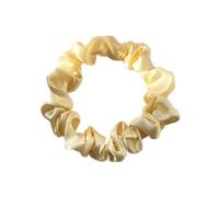 5 gomas de satén para el pelo, elásticas, suaves, lisas, coletas, coletas, diademas, accesorios para el cabello para mujer, pelo grueso o fino, color crema