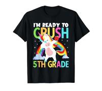 5º Grado para niñas Primer día de Quinto Grado Regreso a la Escuela Camiseta gráfica económica, Hombre, Negro, S