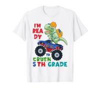 5º Grado para niños Primer día de Quinto Grado Regreso a la Escuela Camiseta gráfica económica, Hombre, Blanco, S