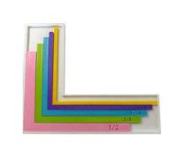 5 Guías de Alineación para Manualidades con Papel, Reglas en forma de L con Código de Color, Estuche y Marcas de Tamaño, Ideales para la Creación de Tarjetas, Plataformas de Estampado y Scrapbooking